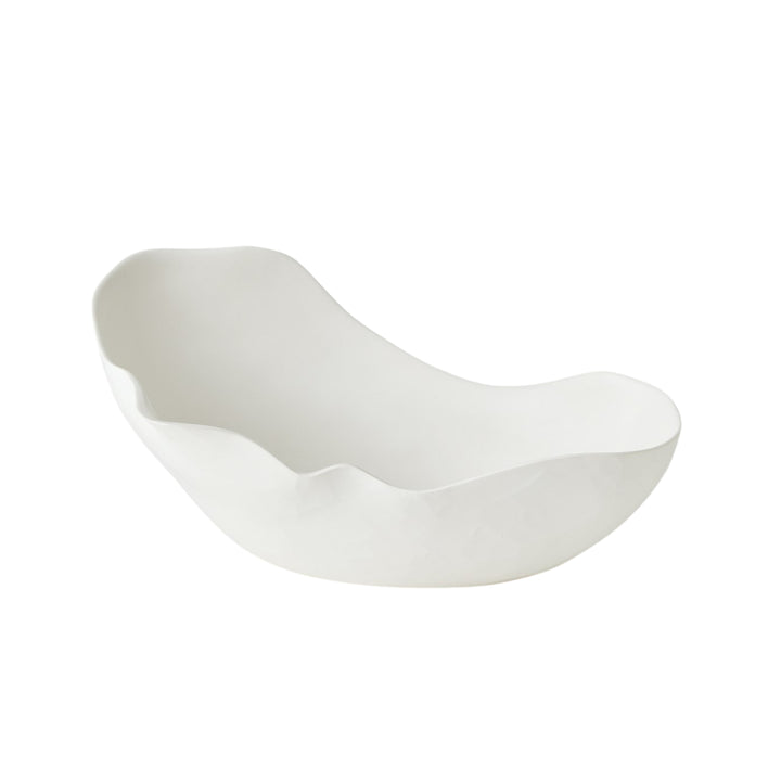 Global Views Horn Bowl Matte White Medium