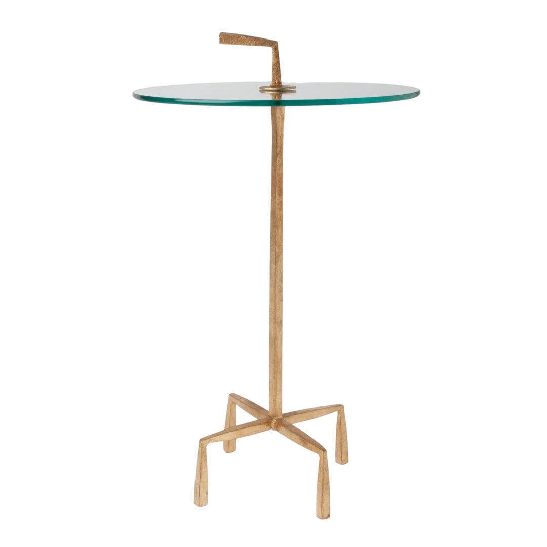 Global Views Quad Pod Accent Table in Gold Leaf