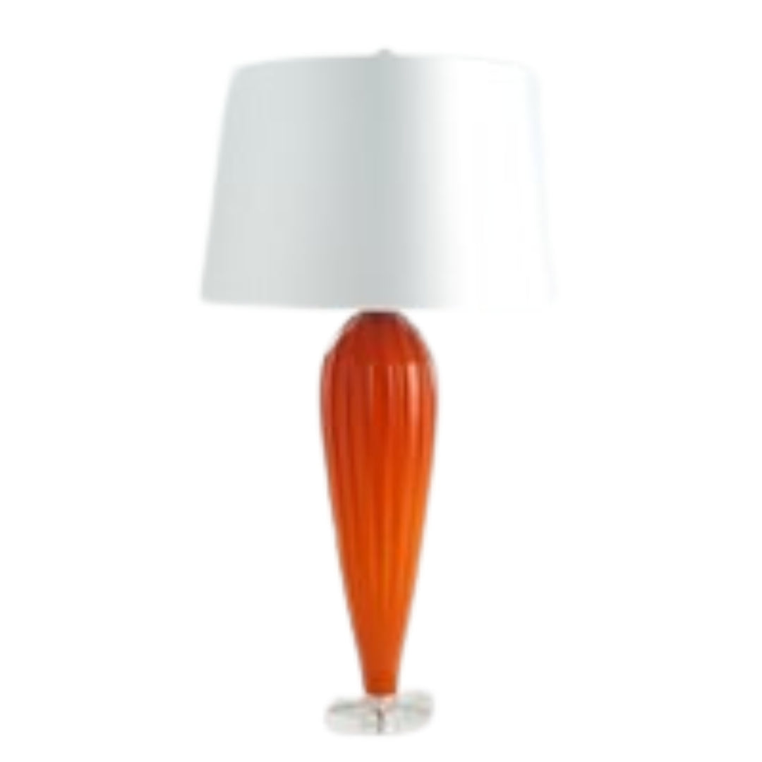 Global Views Teardrop Glass Lamp in Orange