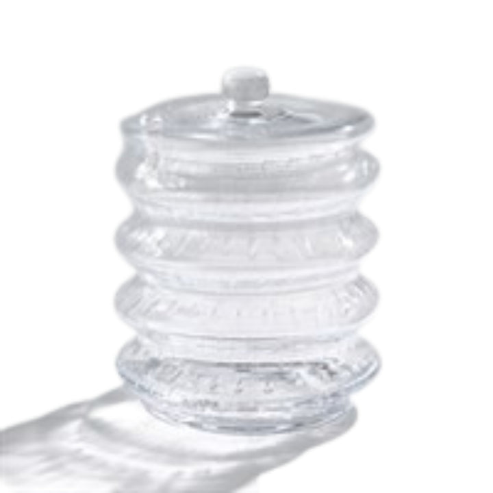 Global Views Wave Large Clear Seeded Canister