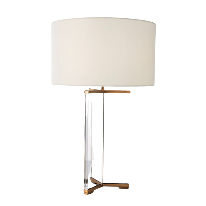 Global Views Y Table Lamp in Antique Brass