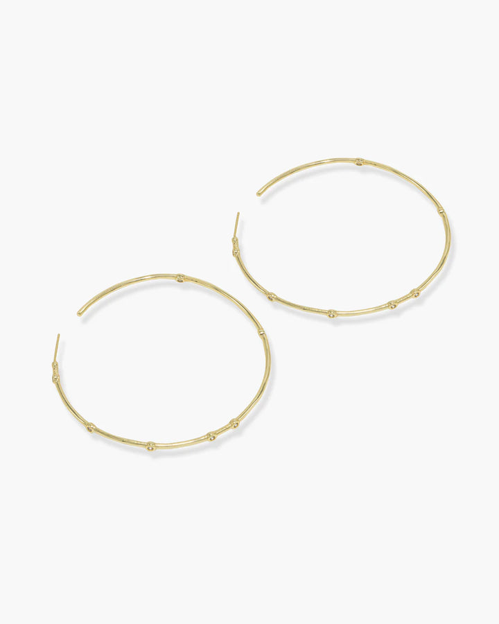 Big Ass 2" Hoops - Gold/White - NONE