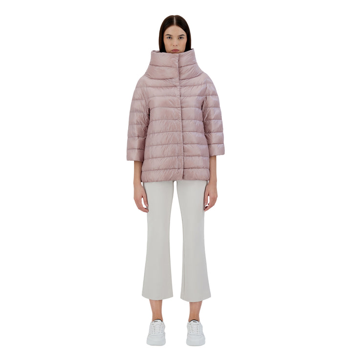 Herno Aminta Nylon 3/4 Sleeve Coat - ROSE PINK