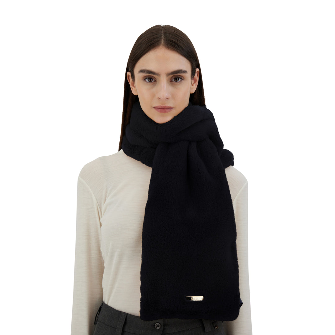 Herno Faux Fur Scarf 9300 in black