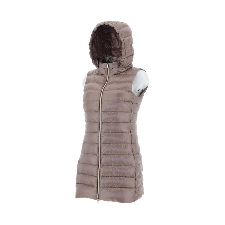 Serena Nylon Long vest in Rose Pink