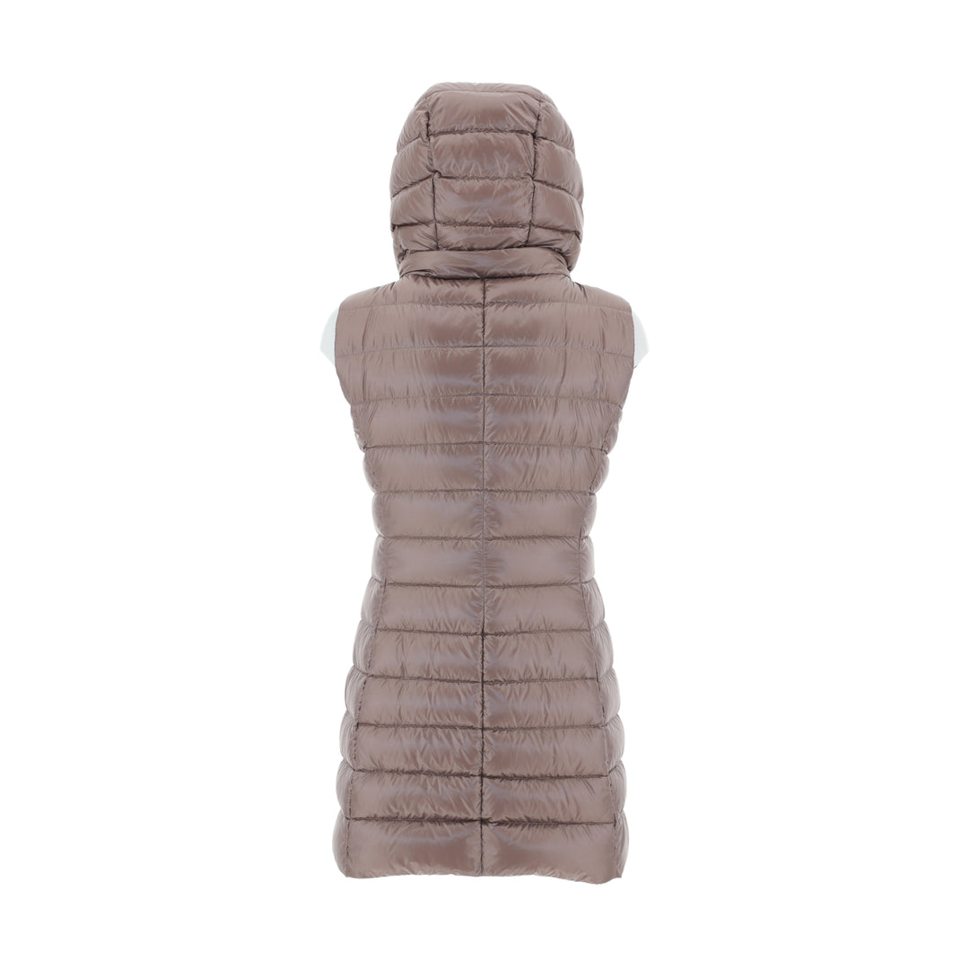 Serena Nylon Long vest in Rose Pink