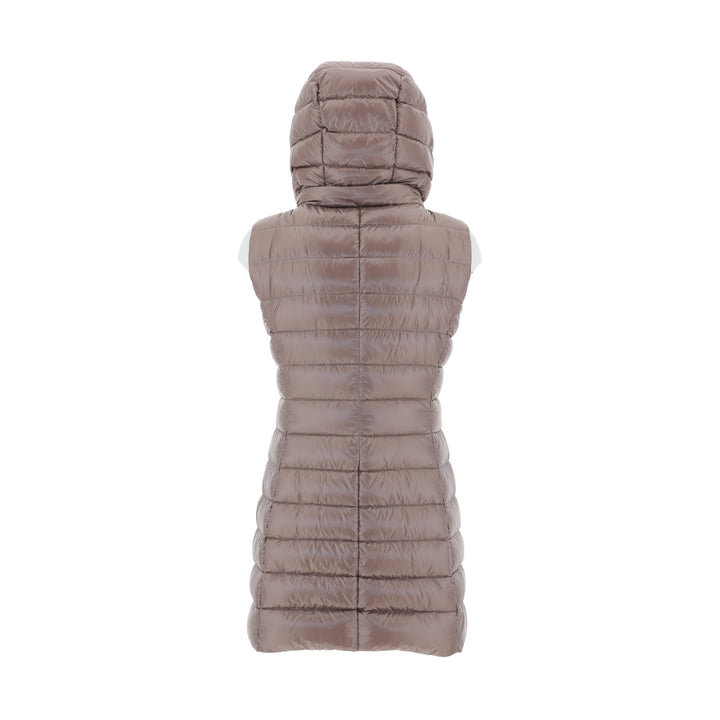 Serena Nylon Long vest in Rose Pink