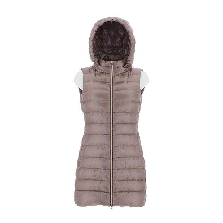 Serena Nylon Long vest in Rose Pink