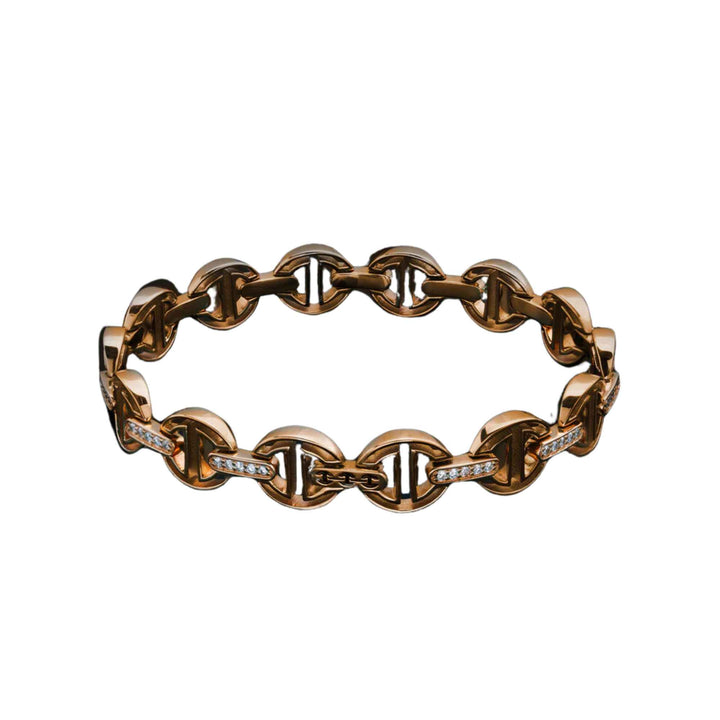 Small Link MMV Rose Gold Bracelet