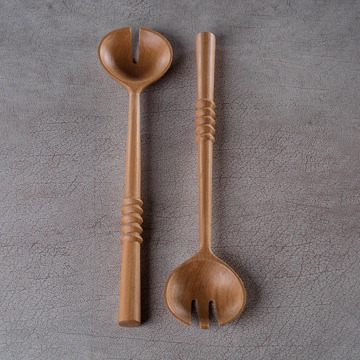 Kenya All Wood Salad Servers