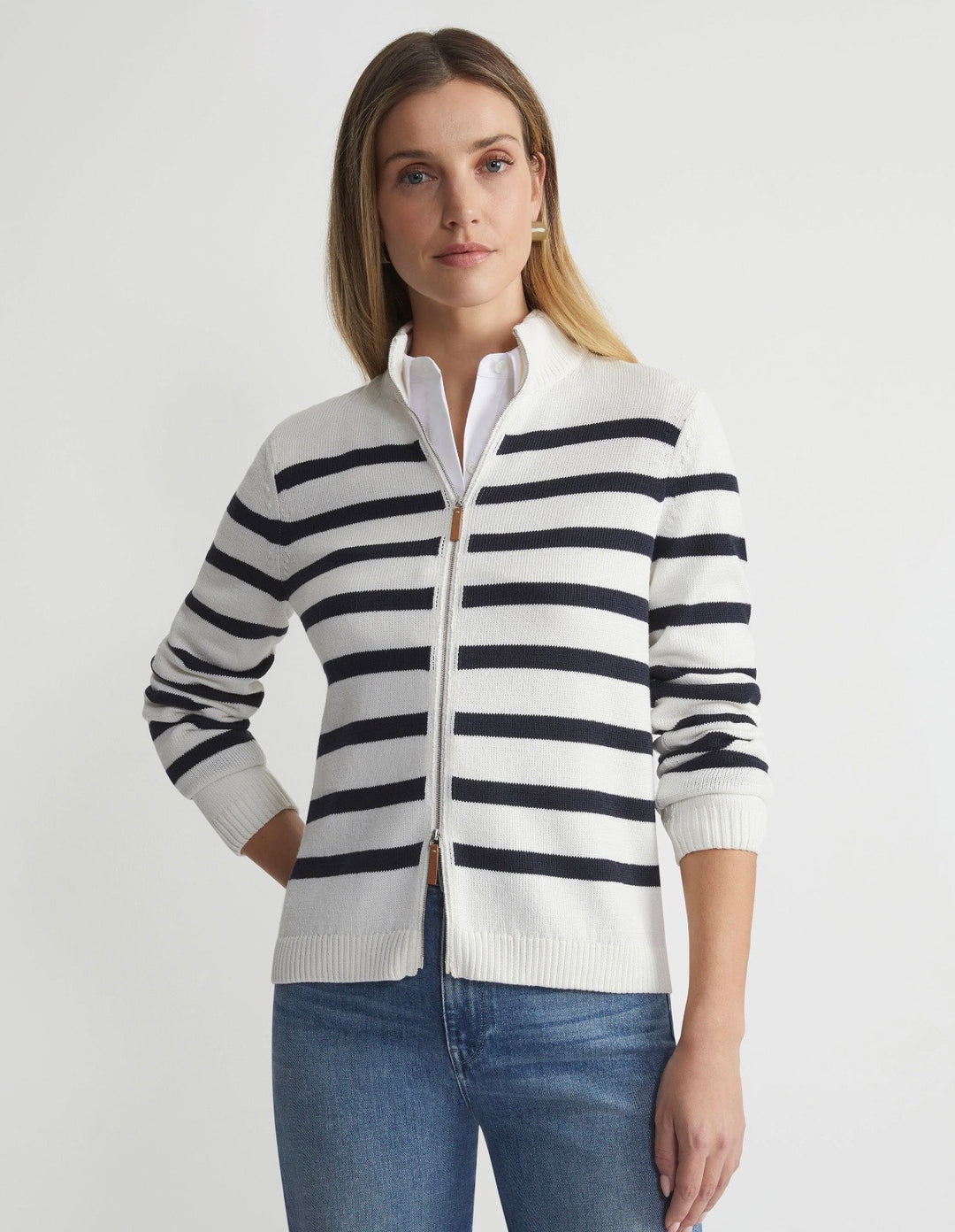 Stripe Fitted Bomber