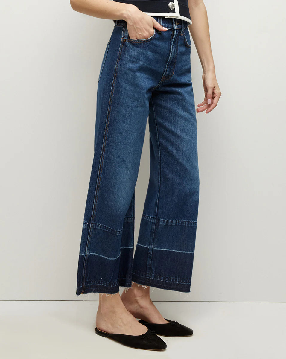 Taylor Cropped High Rise Wide Jean