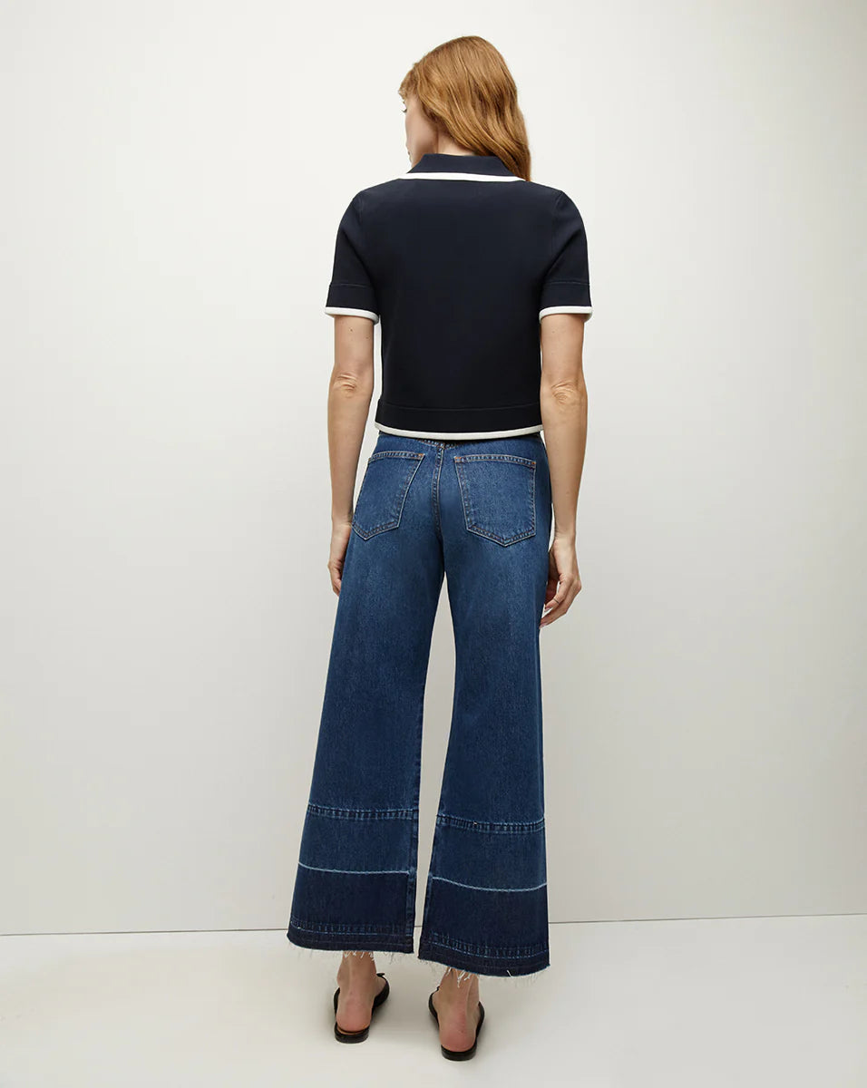 Taylor Cropped High Rise Wide Jean