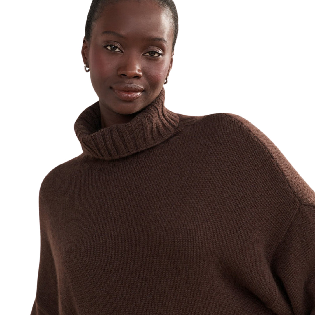 Jenni Kayne Cashmere Porter Turtleneck in Chocolate