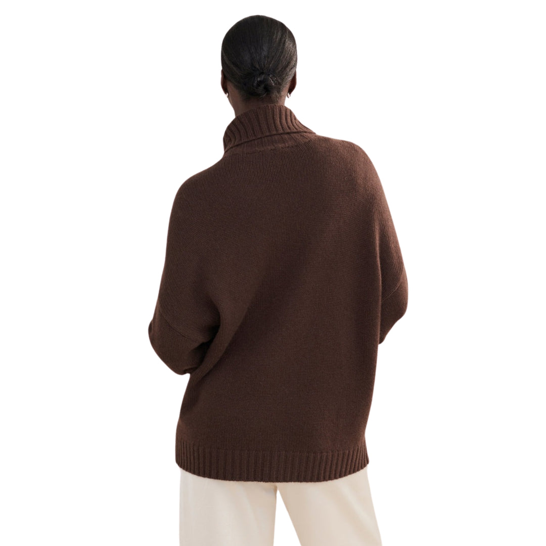 Jenni Kayne Cashmere Porter Turtleneck in Chocolate