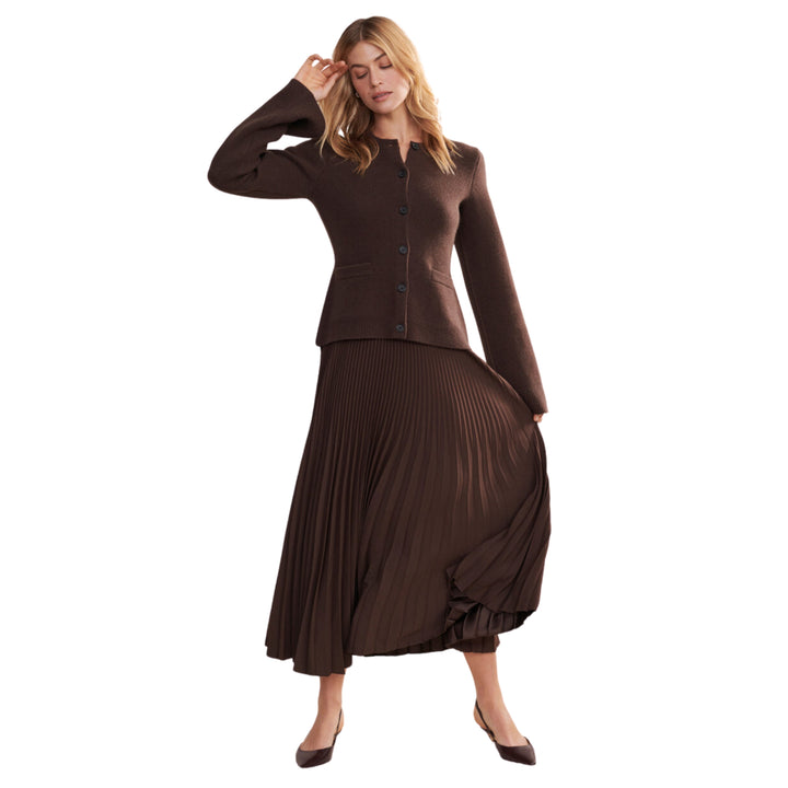 Jenni Kayne Pleated Skirt in Chocolate