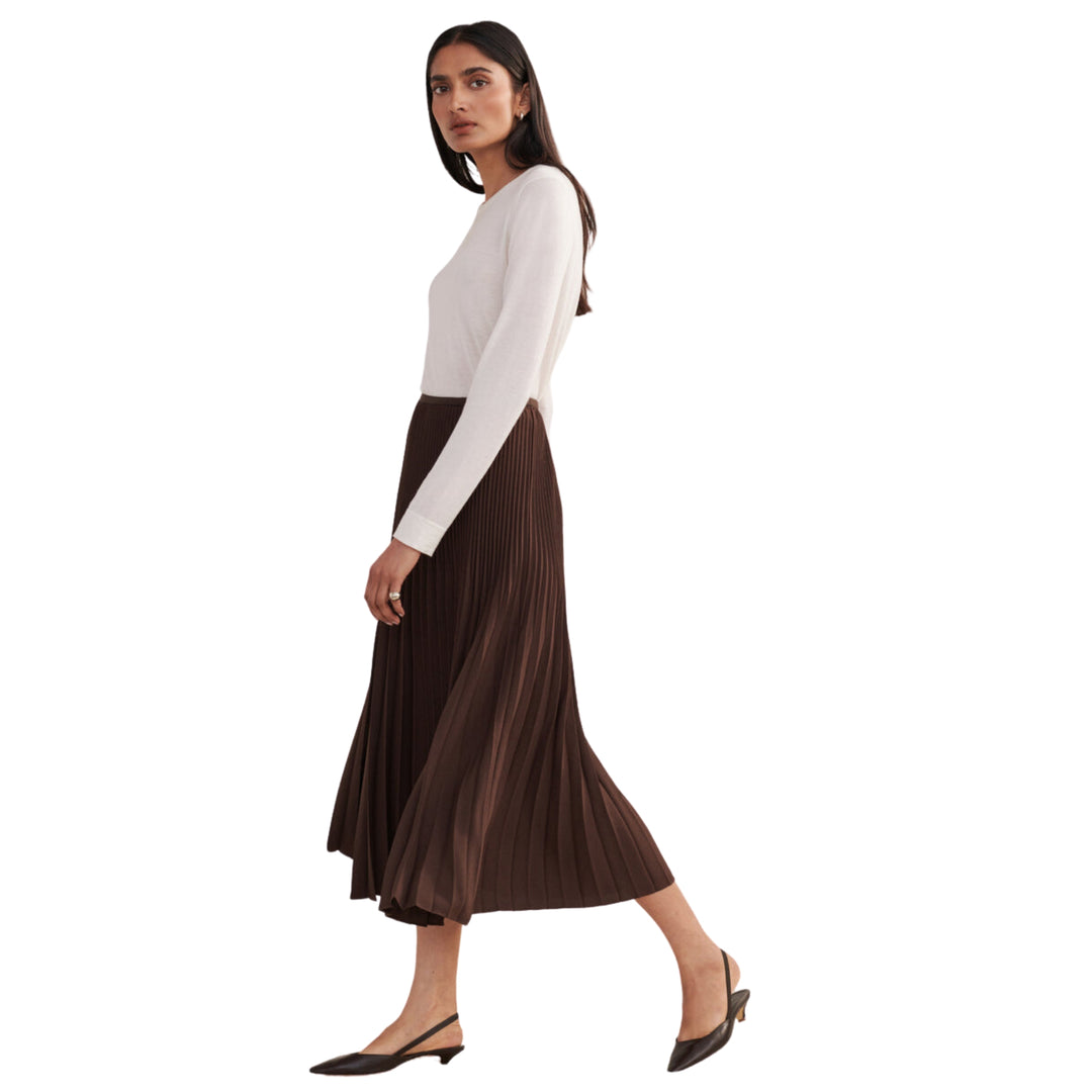 Jenni Kayne Pleated Skirt in Chocolate