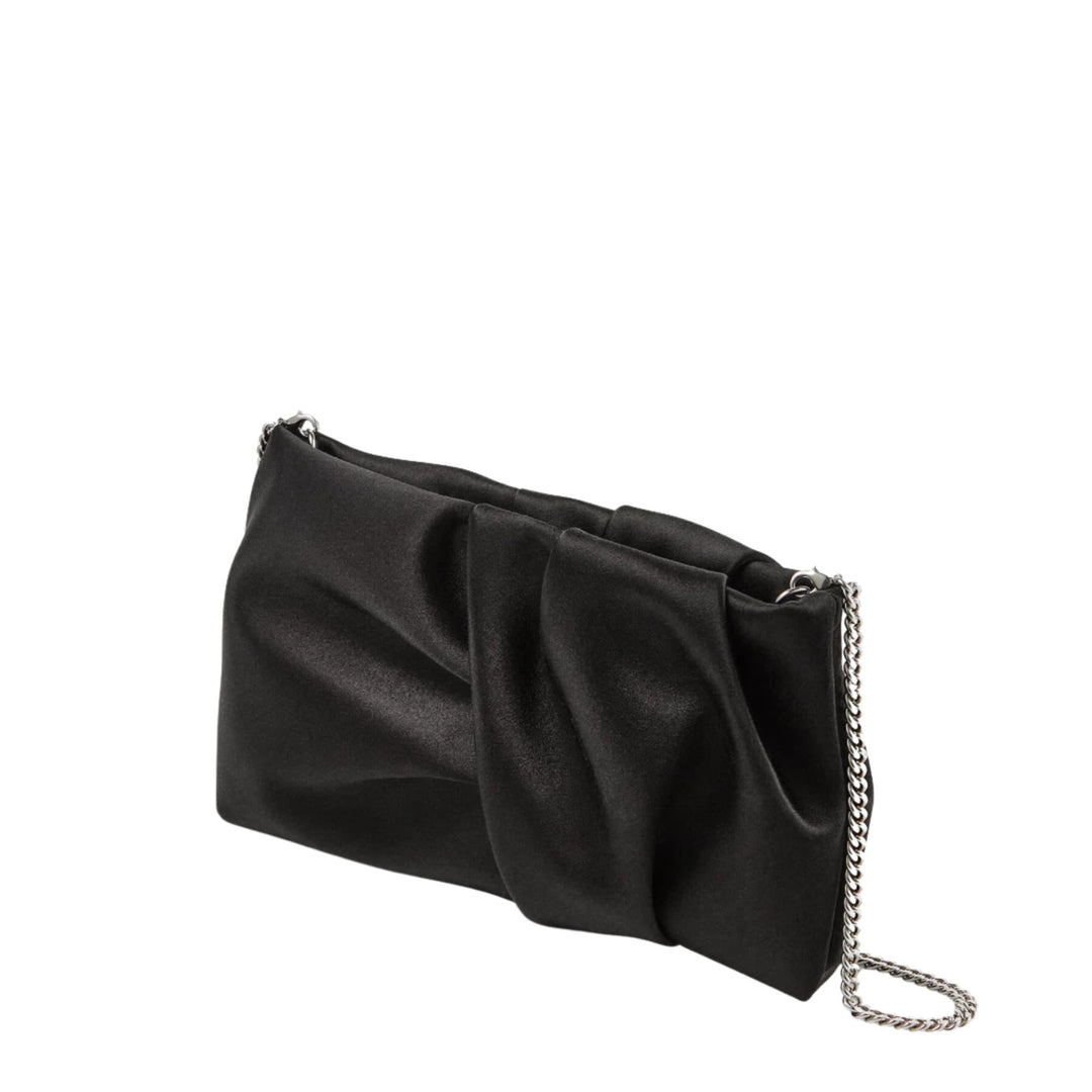 Bonny Satin Clutch - Black