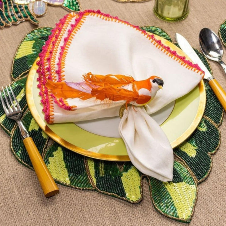 Napkin Ring : Chirp - PINK/ORANGE in Kim Seybert