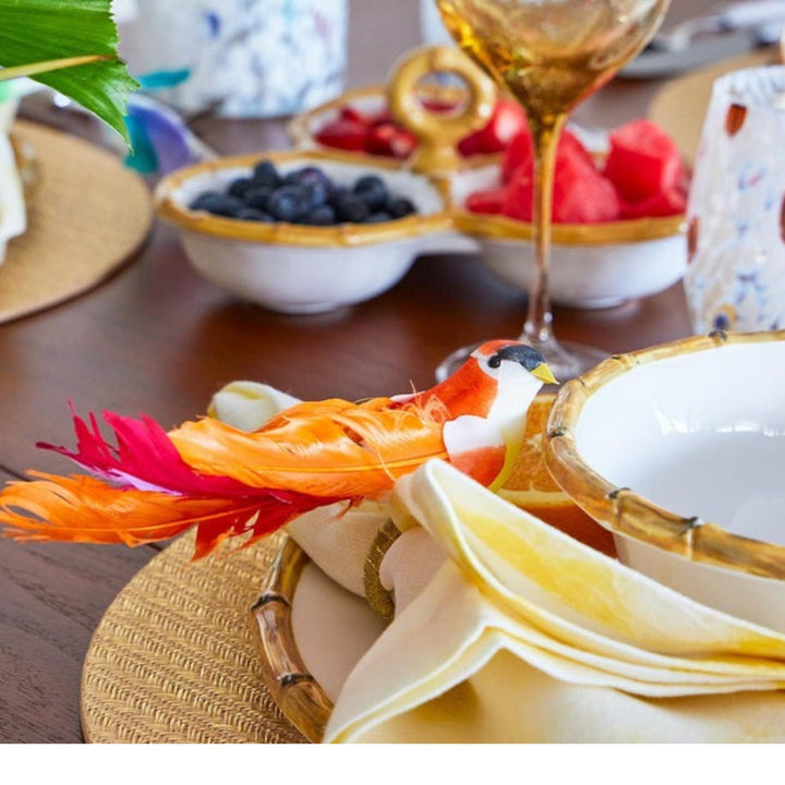 Napkin Ring : Chirp - PINK/ORANGE in Kim Seybert