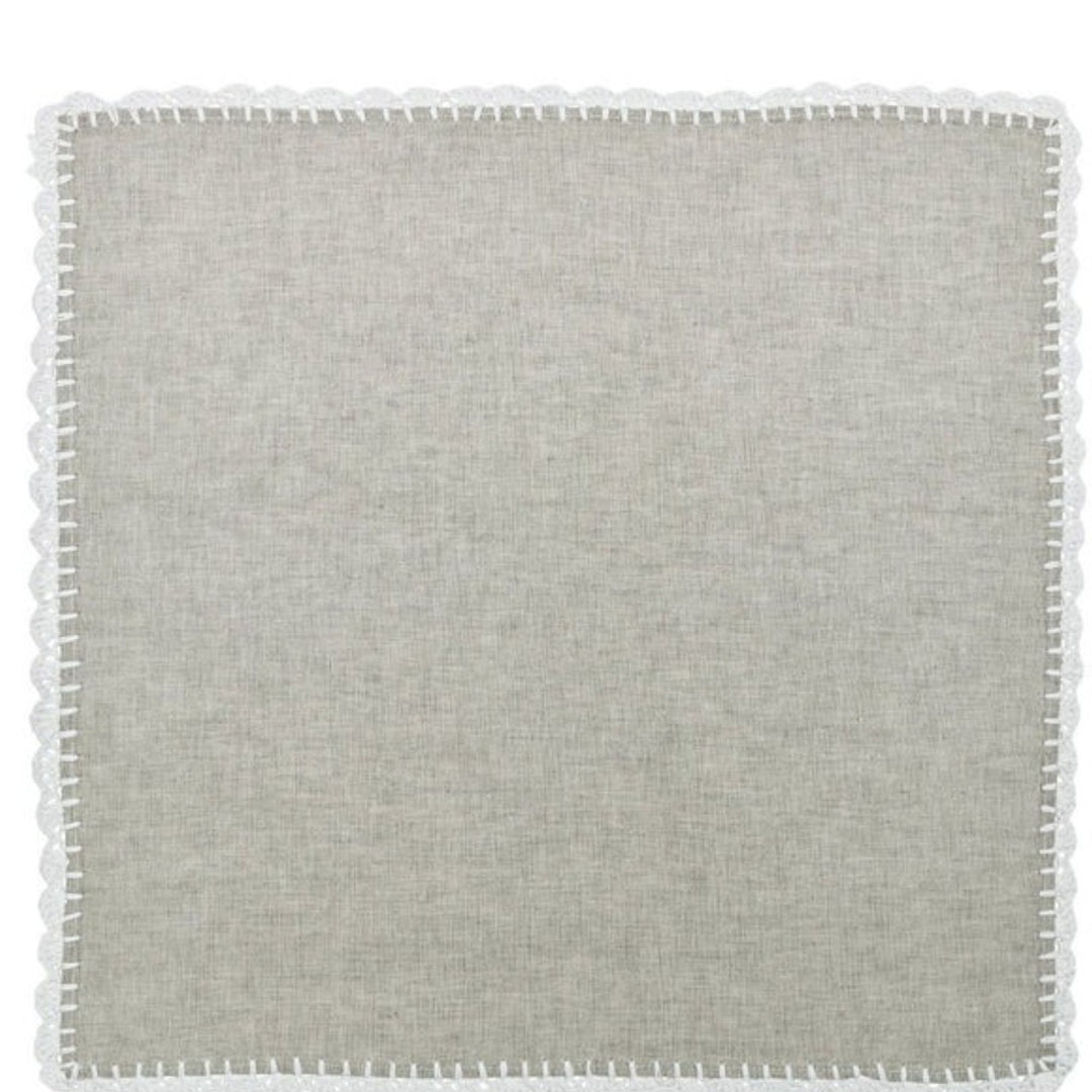 Shell Edge Napkin - white/grey in Kim Seybert