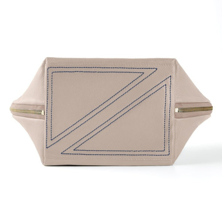 kusshi Vacation Cosmetic Bag Leather Blush/Grey