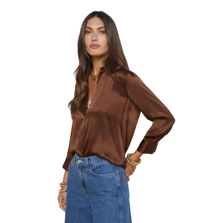 Dani 3/4 Sleeve Silk Blouse