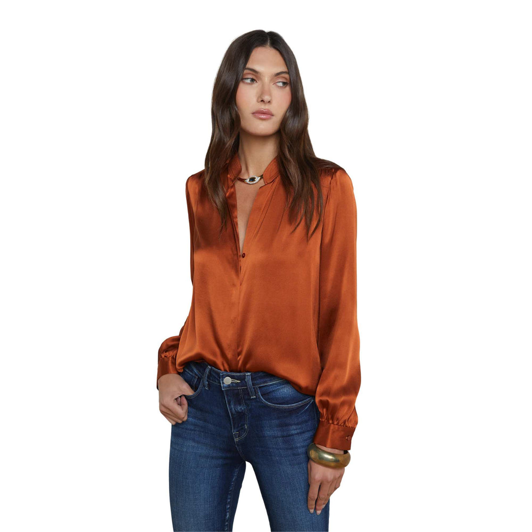 Bianca Band Collar Blouse