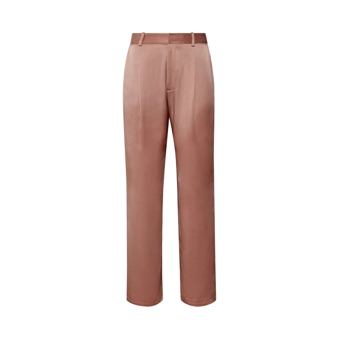 Satin Tapered Pleated Pant