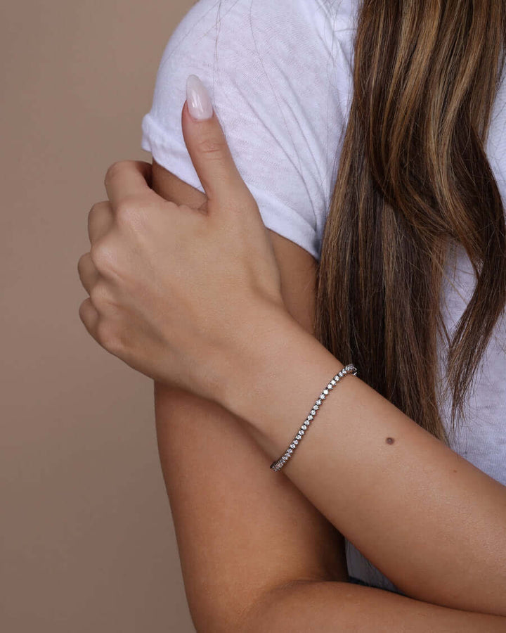 Baby Not Your Basic Silver Tennis Bracelet