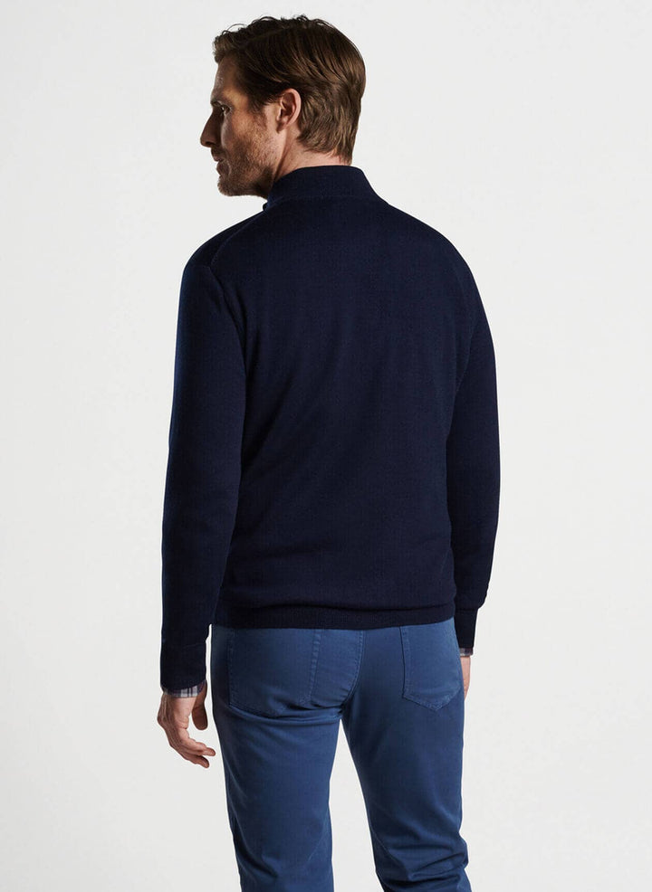 This Autumn Crest sweater highlights a signature seasonal blend of Merino wool and lyocell. Incredibly soft and breathable, this unique composition is designed to maintain its shape after each wear. Offered in a variety of colors for your weekday and weekend wardrobe.