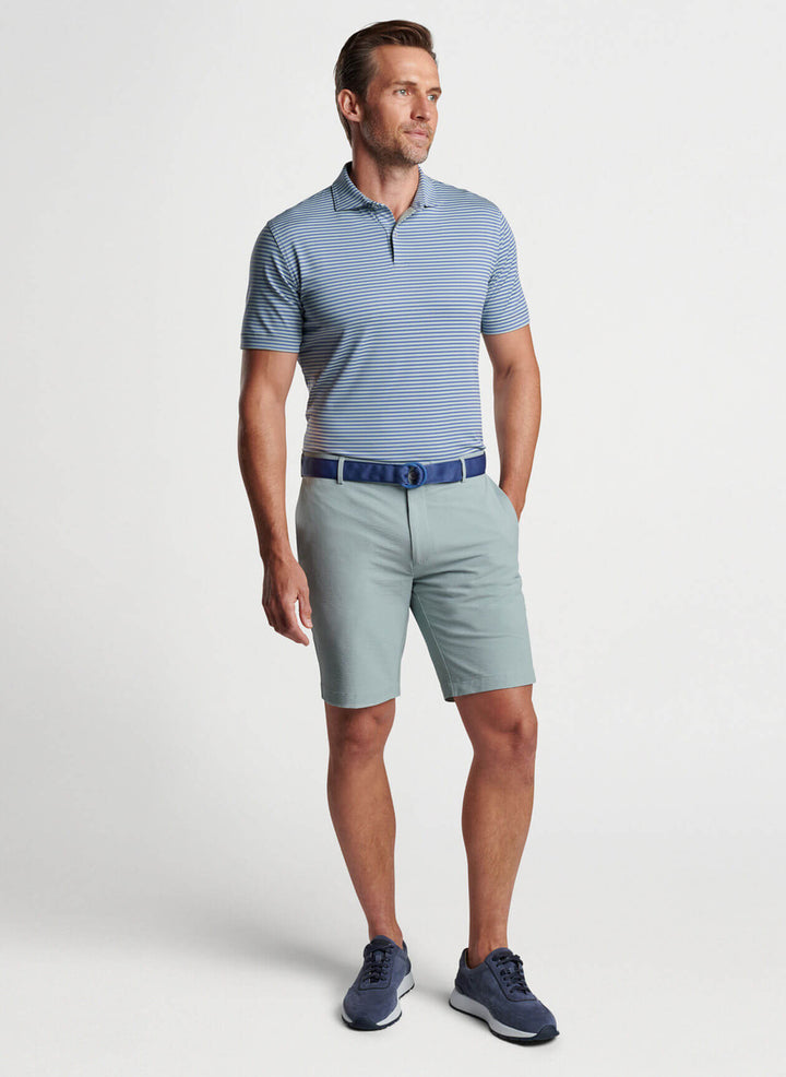 Matlock Seersucker Performance Short in Sage Fog