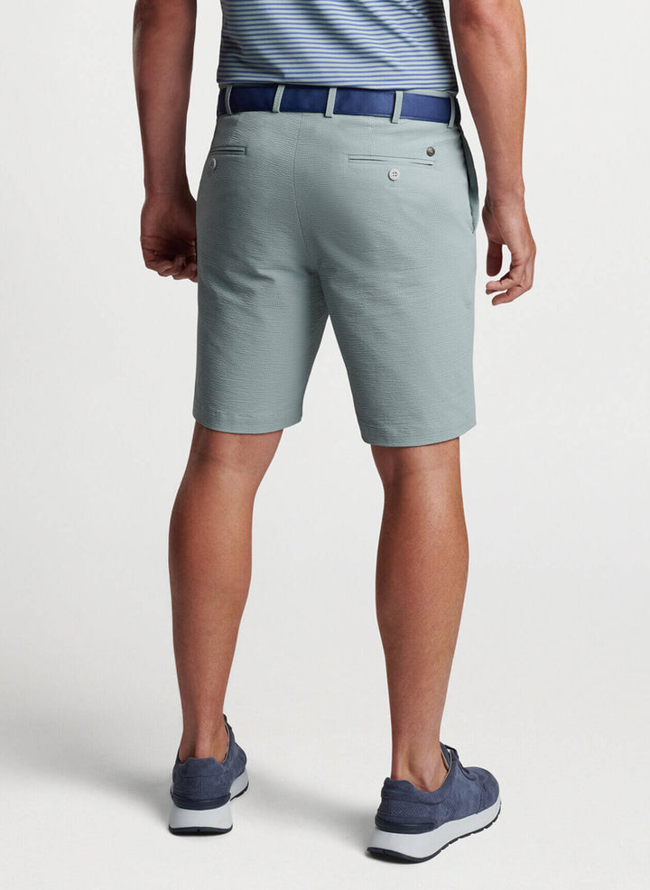 Matlock Seersucker Performance Short in Sage Fog