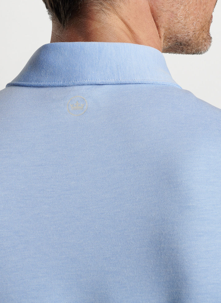 Albatross Cotton Blend Pique Polo in Blue