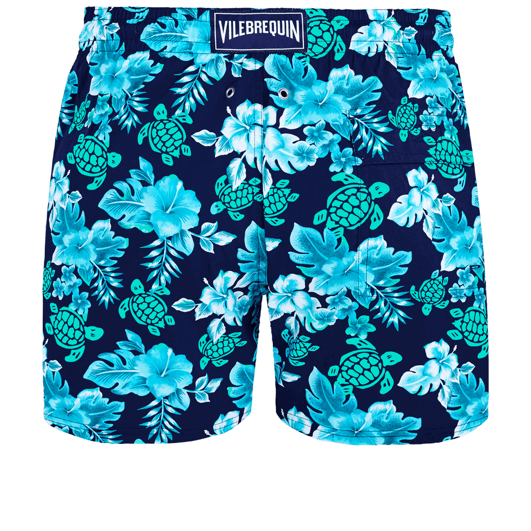 Turtle Flowers Swim Trunks