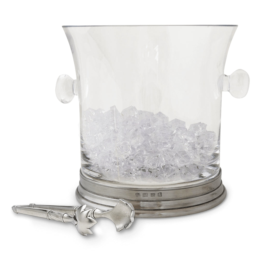 Match Crystal Ice Bucket with Handles & Tongs