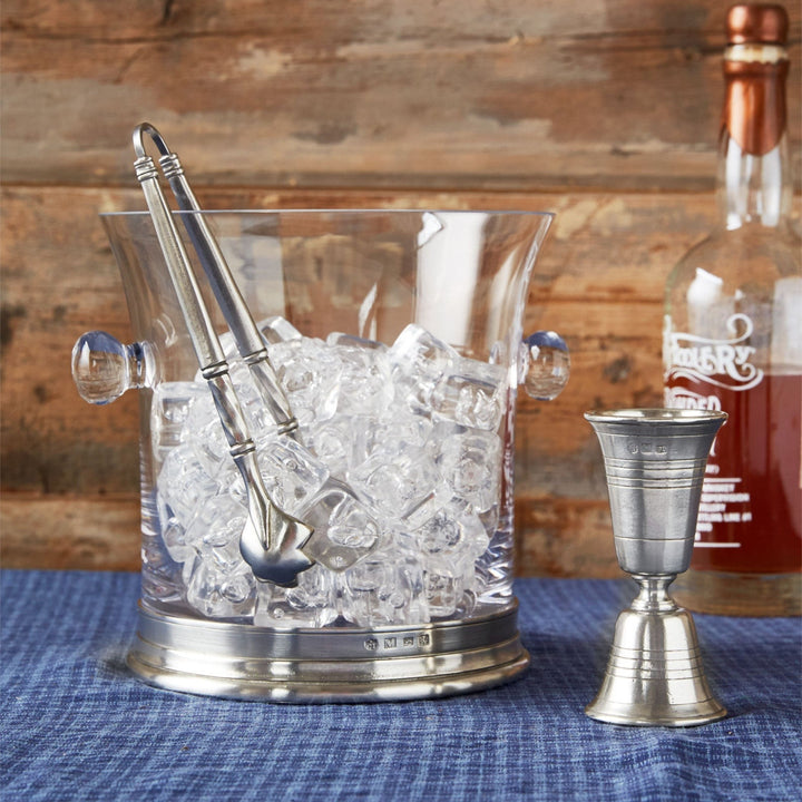 Match Crystal Ice Bucket with Handles & Tongs