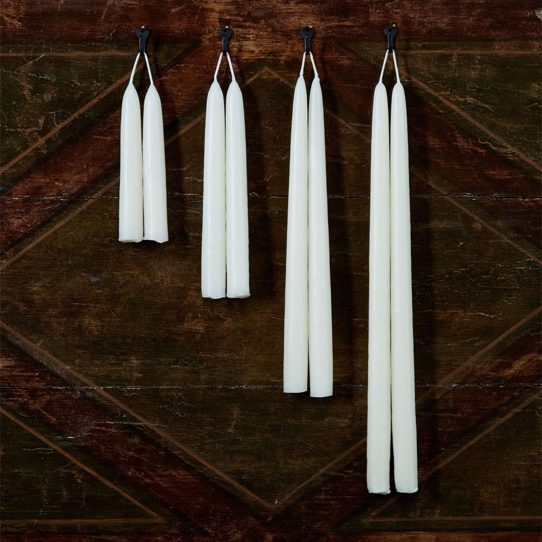 Match Pair of 12" Ivory Tapers