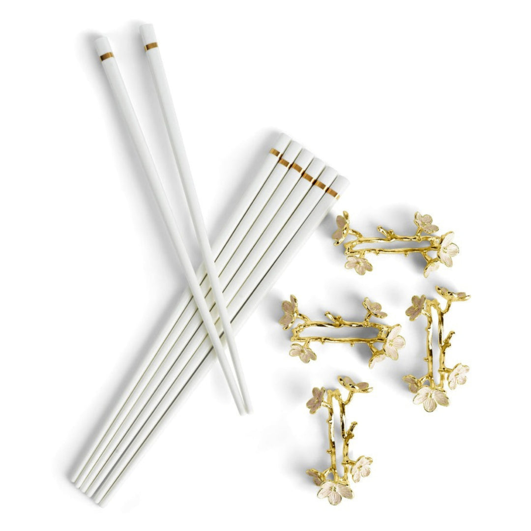 Michael Aram Cherry Blossom Chopstick & Stand Set