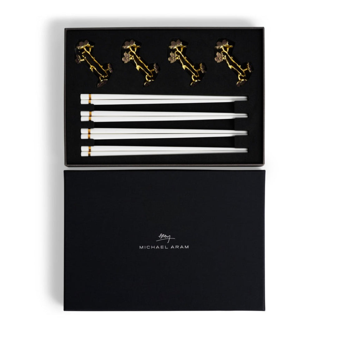 Michael Aram Cherry Blossom Chopstick & Stand Set