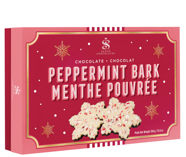 Peppermint Bark Snowflake Box 12 pcs.