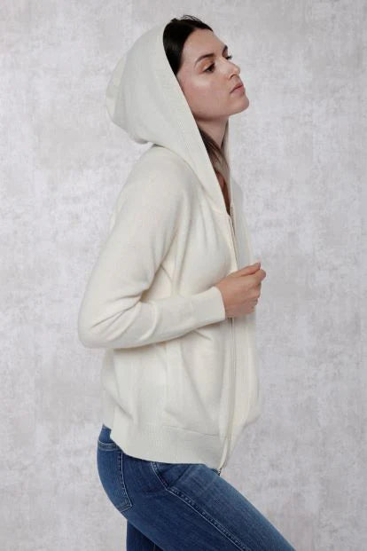 Cashmere Zip Front Cardigan