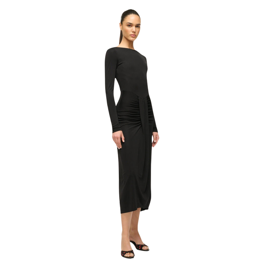 STAUD GRES DRESS Black