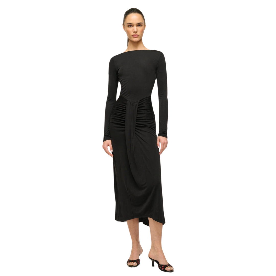 STAUD GRES DRESS Black