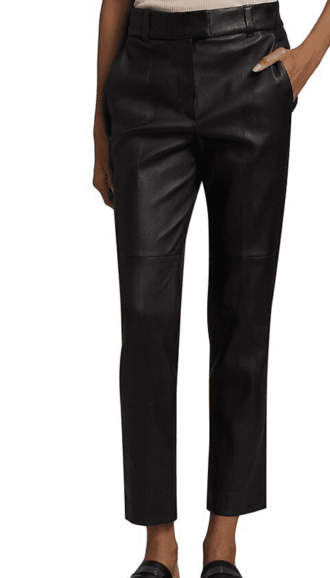 leather pants black