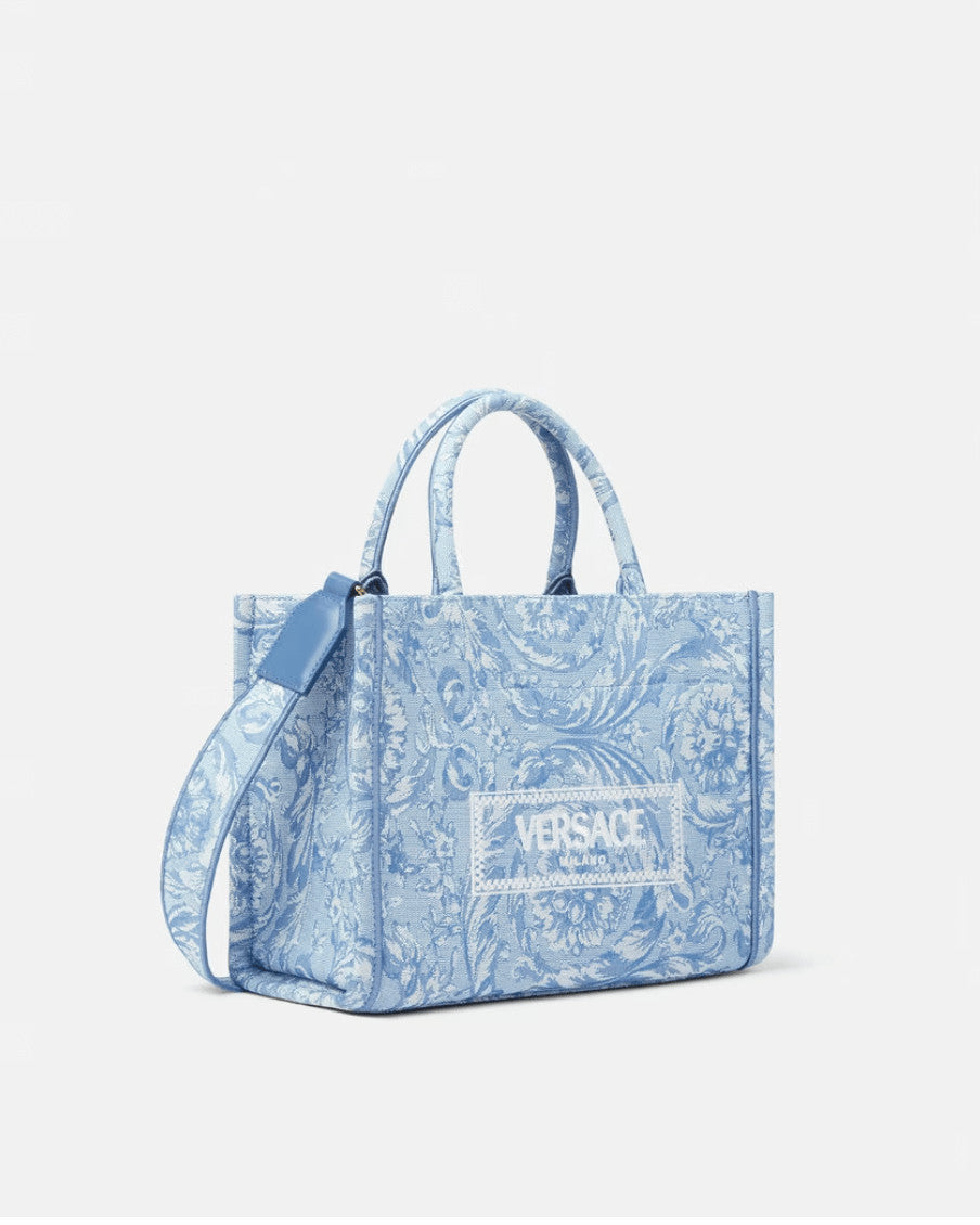 Calk Leather Embroidered Small Tote