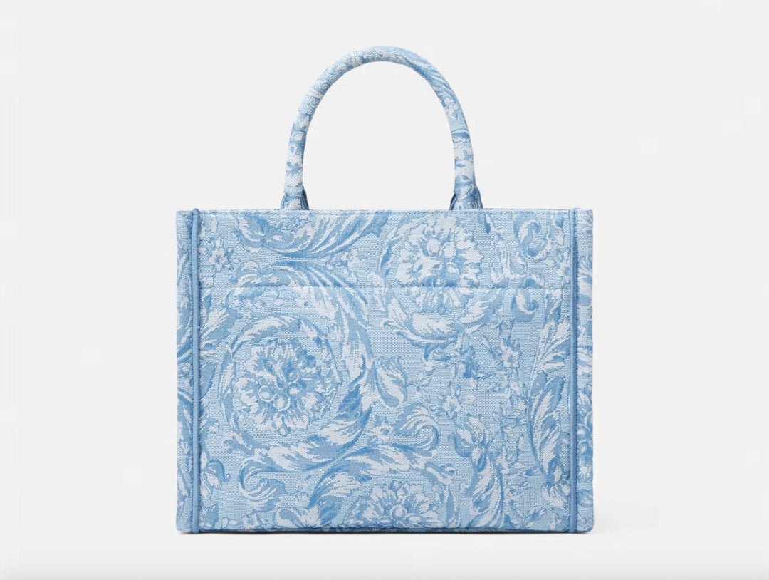 Calk Leather Embroidered Small Tote