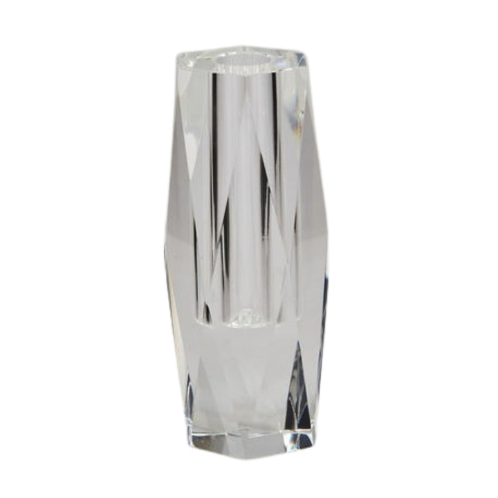 Tizo Design Crystal Glass "Diamond Cut" Bud Vase 5.25" Tall