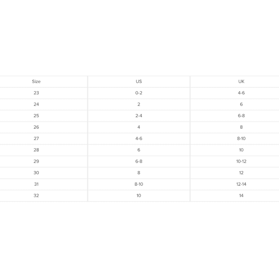 SLVRLAKE size guide