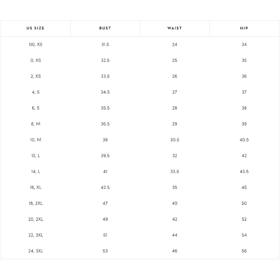 Veronica Beard Size Chart